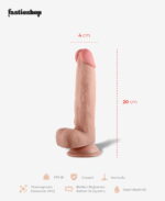 Kaygan Çift Katmanlı Realistik Dildo 20 cm