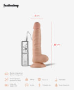 Real Extreme Gerçekçi Titreşimli Dildo 20 cm