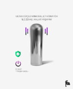 Ultra Güçlü Mini Bullet Vibratör - Şarjlı 7.5 cm