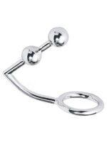 Penis Halkalı Çift Boğumlu Çelik Anal Plug - Görsel 2