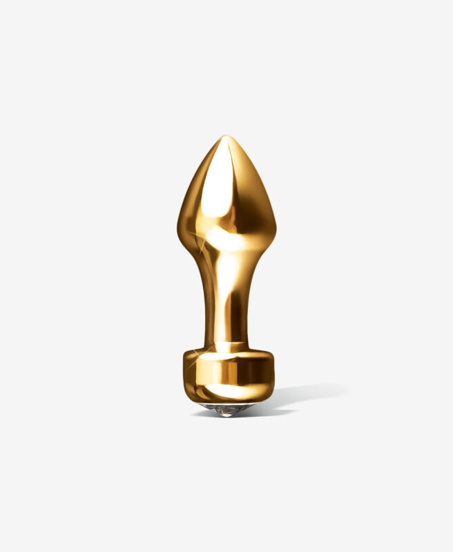 En İyi Lüks Seks Oyuncakları 8 Pipedream Mini Taşlı Gold Metal Anal Plug