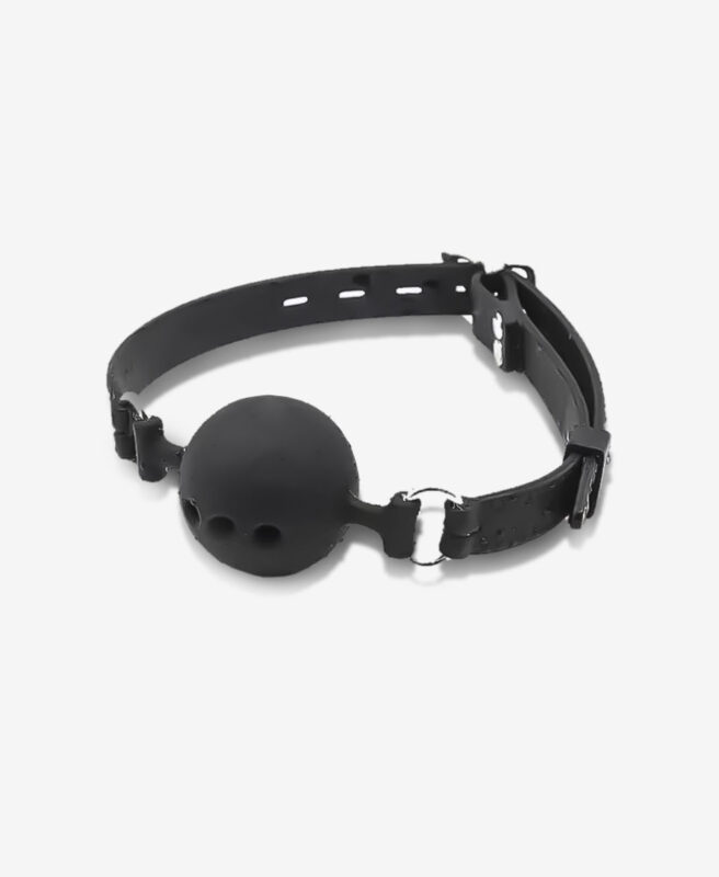 NOXXX Silikon Delikli Siyah Ağız Topu