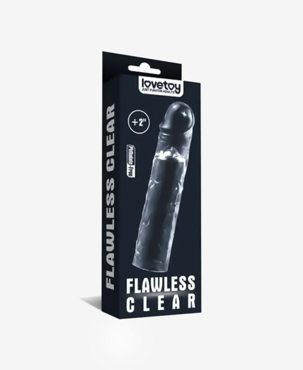 LoveToy Flawless Şeffaf Penis Kılıfı - 5 cm Uzatmalı - Görsel 5