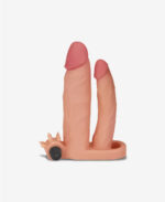 LoveToy Pleasure X Tender İkili Titreşimli Realistik Penis Kılıfı - 2.5 cm Uzatmalı - Görsel 2