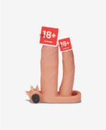 LoveToy Pleasure X Tender İkili Titreşimli Realistik Penis Kılıfı - 2.5 cm Uzatmalı