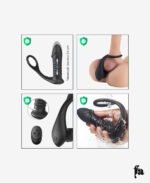 İleri Geri Hareketli Kumandalı Penis Halkalı Anal Vibratör - Görsel 2