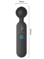 LCD Ekranlı Isıtmalı 12 Titreşim Modlu Wand Vibratör - 22 cm - Görsel 4