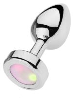 Led Işıklı Çelik Anal Plug - Orta Boy - Görsel 3