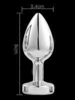 Led Işıklı Çelik Anal Plug - Orta Boy - Görsel 5