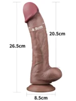 Lovetoy Dual Layered Platinum Silicone Realistik Penis 26.5 cm - Görsel 3