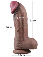 LoveToy Dual Layered Silicone Penis XXL - 28 cm - Görsel 3