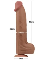 LoveToy Sliding Skin Çift Katmanlı Dev Dildo 36 cm - Görsel 2