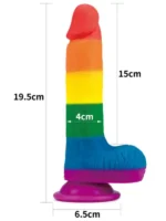 LoveToy Prider Dildo Realistik Penis - 19.5 cm - Görsel 4