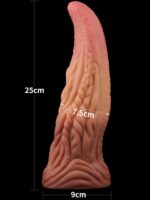 LoveToy Çift Katmanlı Platinyum Silikon Monster Dildo - 25 cm - Görsel 4