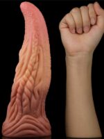 LoveToy Çift Katmanlı Platinyum Silikon Monster Dildo - 25 cm - Görsel 3