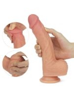 LoveToy Çift Katmanlı Isıtmalı Şarjlı Döner Başlı Titreşimli Realistik Dildo 21.5 cm - Görsel 5