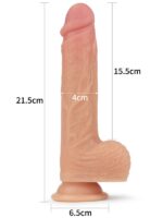 LoveToy Çift Katmanlı Isıtmalı Şarjlı Döner Başlı Titreşimli Realistik Dildo 21.5 cm - Görsel 3