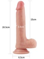 LoveToy Çift Katmanlı Platinum Silicone Realistik Penis 20.5 cm - Görsel 4