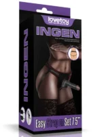 LoveToy Easy Strapon Set Belden Bağlamalı İçi Dolu - 20 cm - Görsel 3