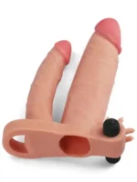 LoveToy Pleasure X Tender İkili Titreşimli Realistik Penis Kılıfı - 2.5 cm Uzatmalı - Görsel 5