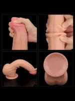 LoveToy Sliding Skin Dual Layer Çift Katmanlı Dildo 29 cm - Görsel 3