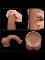 LoveToy Sliding Skin Dual Layer Çift Katmanlı Melez Dildo 29 cm - Görsel 3