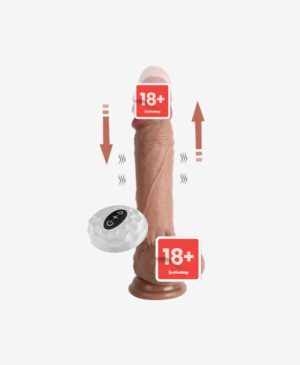 noxxx ileri geri hareketli isitmali doner basli realistik dildo 2 1
