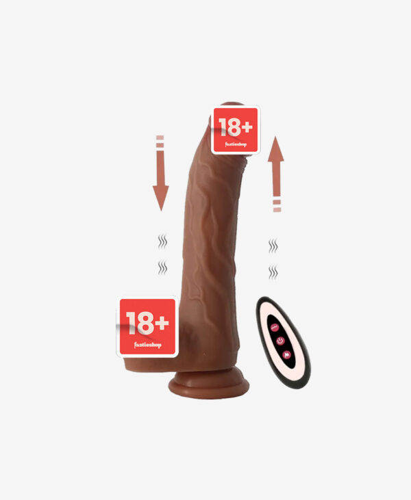 noxxx isitmali ileri geri hareketli doner basli sarjli uzaktan kumandali realistik dildo 2 1