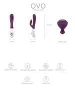 Ovo K2 Rabbit Vibratör - Böğürtlen - Görsel 3