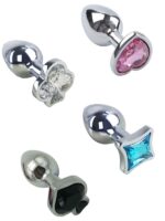 Değiştirilebilir Başlıklı Çelik Anal Plug Set - Küçük Boy - Görsel 2