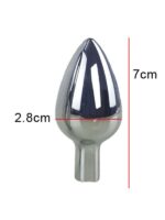 Değiştirilebilir Başlıklı Çelik Anal Plug Set - Küçük Boy - Görsel 4