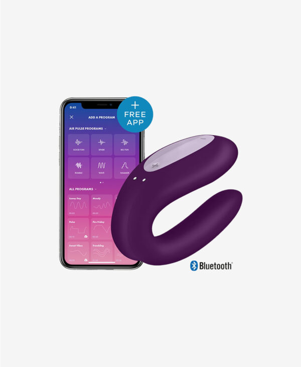 satisfyer double joy ciftler icin akilli telefon kontrollu vibrator 5