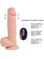 Şarjlı Uzaktan Kumandalı Gerçekçi Realistik Dildo - 21 cm - Görsel 6