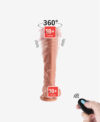 Döner Başlı Uzaktan Kumandalı Şarjlı Realistik Dildo 25.5 cm