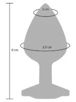 Taşlı Silikon Pembe Anal Plug - Medium - Görsel 5