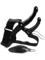 VSCNovelty Üniseks Çift Kullanımlı Titreşimli Strap-on Dildo - Görsel 3