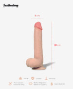 Fastieshop Kaygan Çift Katmanlı Realistik Dildo - 23 cm - Görsel 2