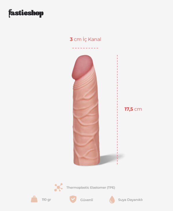 Fastieshop Realistik Penis Kılıfı - 2.5 cm Uzatmalı - Görsel 2