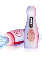 FoxShow M50 Şarjlı Emme ve Titreşim Özellikli Oral Seks Mastürbatörü - Görsel 3