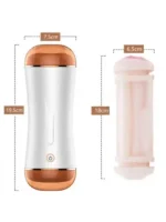 FoxShow S2 Titreşimli Vajinal ve Oral Çift Taraflı Mastürbatör - Görsel 4