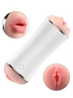 FoxShow S2 Titreşimli Vajinal ve Oral Çift Taraflı Mastürbatör - Görsel 2