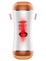 FoxShow S2 Titreşimli Vajinal ve Oral Çift Taraflı Mastürbatör - Görsel 5