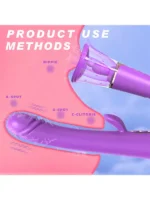 G Spot Klitoris Yalama ve Emme Özellikli Çift Taraflı Vibratör - Görsel 4