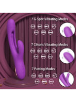 G Spot ve Klitoris Uyarıcılı Okşama Hareketli Şarjlı Rabbit Vibratör - Görsel 2