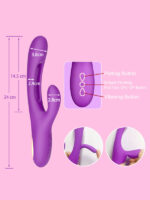 G Spot ve Klitoris Uyarıcılı Okşama Hareketli Şarjlı Rabbit Vibratör - Görsel 4