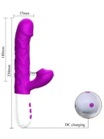 Isıtmalı İleri Geri Hareketli Emme Modlu Şarjlı Rabbit Vibratör - Görsel 6