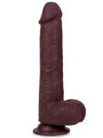 Real Skin Çift Katmanlı Kayan Derili Gerçekçi Siyah Penis 20 cm - Görsel 2