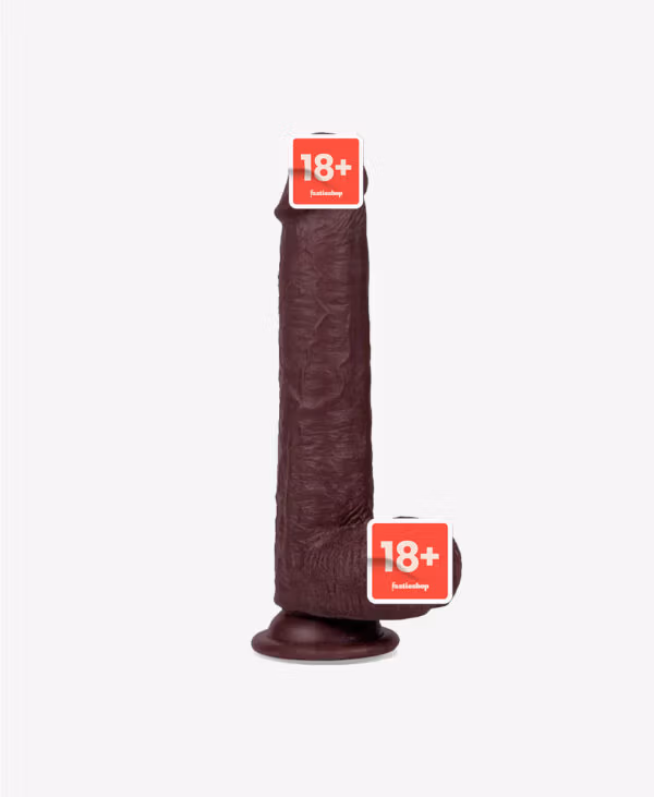 real skin 8 cift katmanli kayan derili gercekci siyah penis 20 cm