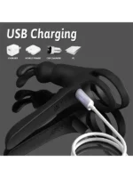 Tusky Şarjlı Titreşimli Penis Halkası - Görsel 3