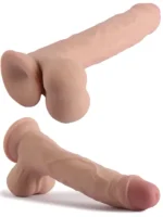 Real Skin Çift Katmanlı Kayan Derili Gerçekçi Melez Penis 23 cm - Görsel 2